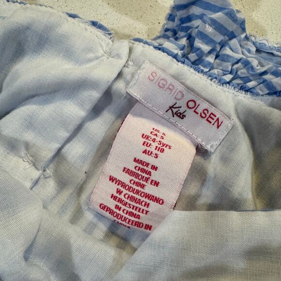 Sigrid Olsen Toddler Girl 5 Open Back Blue Dress - Picture 4 of 5